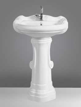 Big Sterling Wash Basin Pedestal